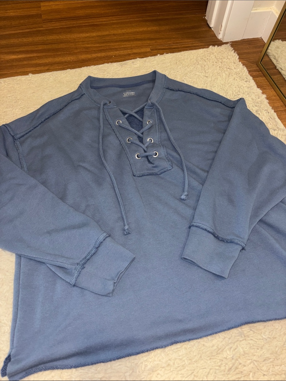 Aerie Lace-Up Pullover Sweatshirt